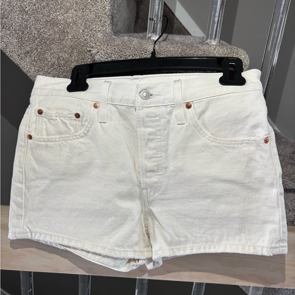 Levi's Off-White Jean Shorts